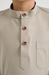 Patawali Boys Baju Melayu Cekak Musang - Light Olive