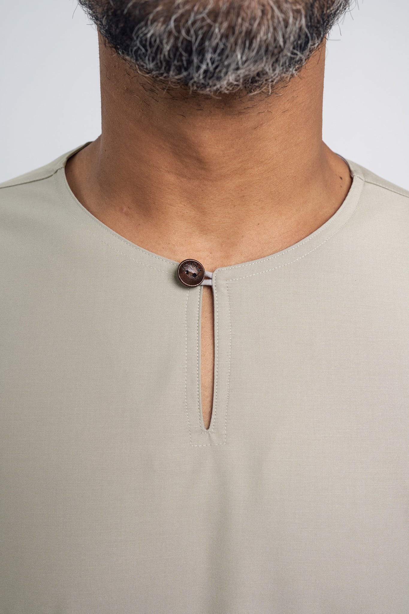 Patawali Modern Fit Baju Melayu Teluk Belanga - Light Taupe