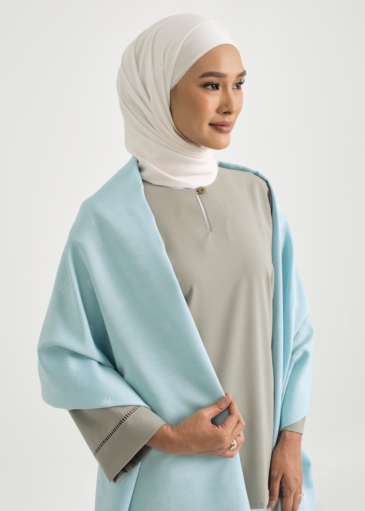 Selendang Jasa Rebung - Light Turquoise