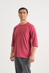 Patawali Three Quarter Sleeve Top - Magenta Pink