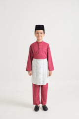Patawali Boys Baju Melayu Cekak Musang - Magenta Pink
