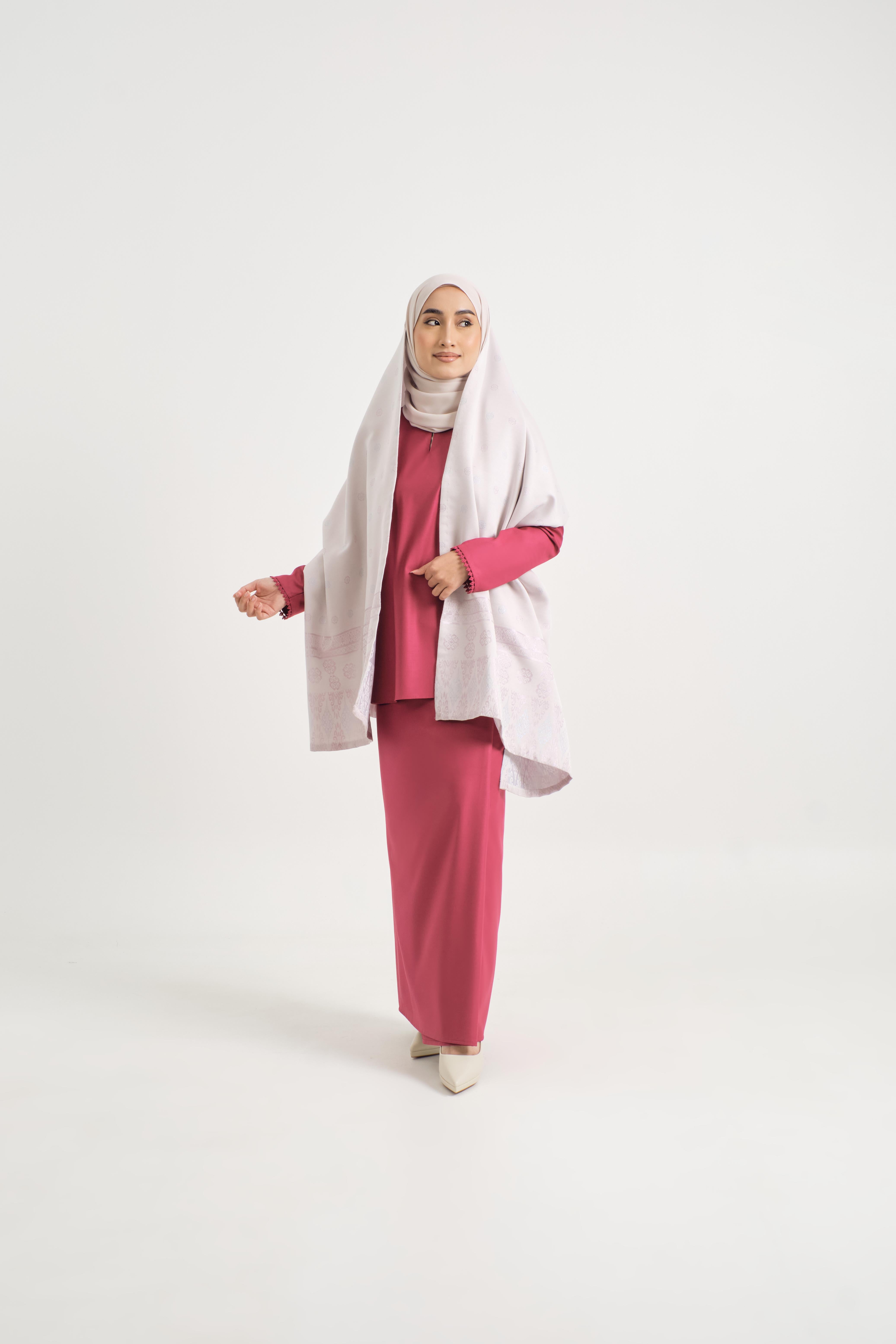 Patawali Baju Kurung - Magenta Pink