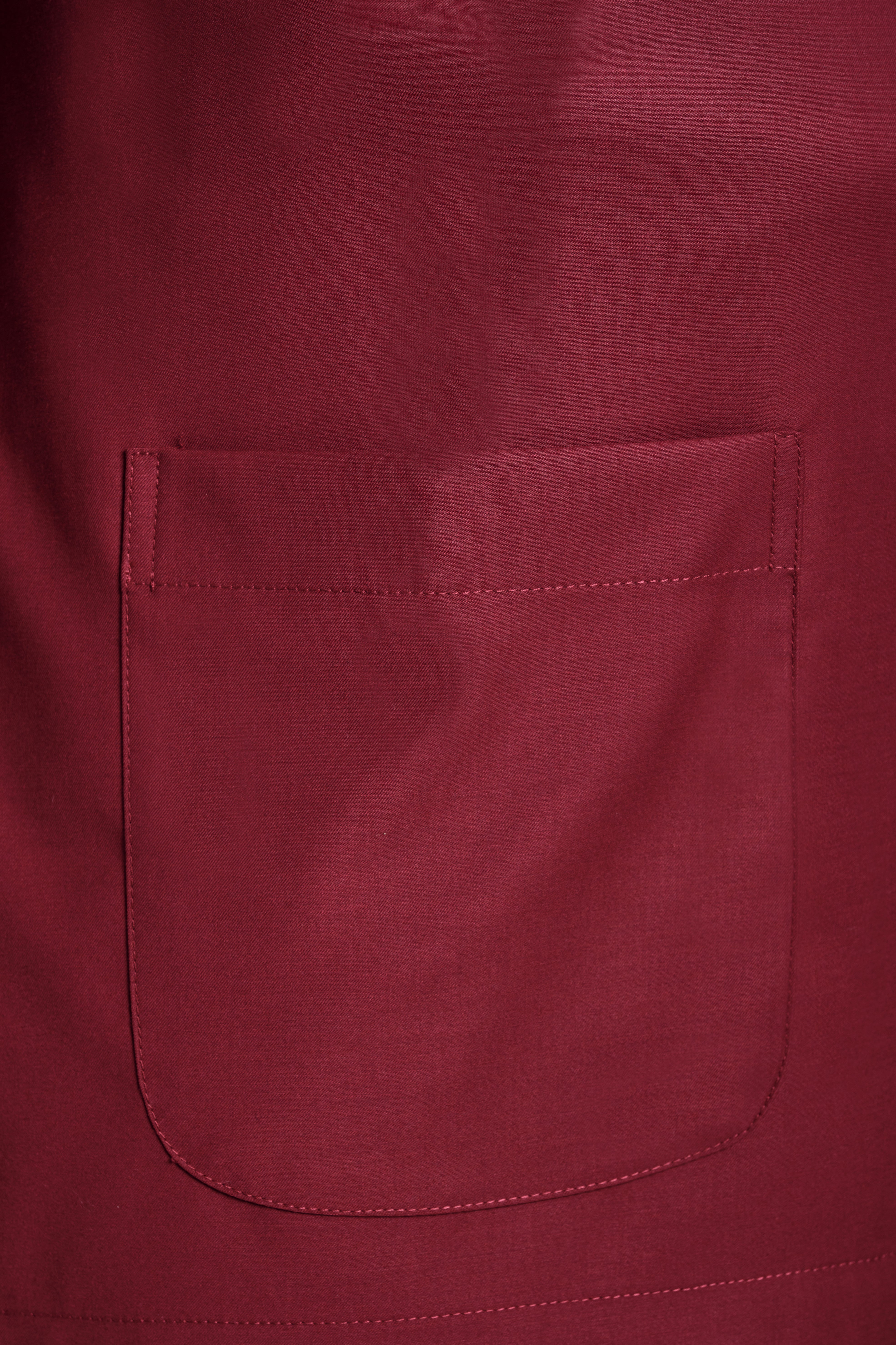 Patawali Modern Fit Baju Melayu Teluk Belanga - Mahogany Red