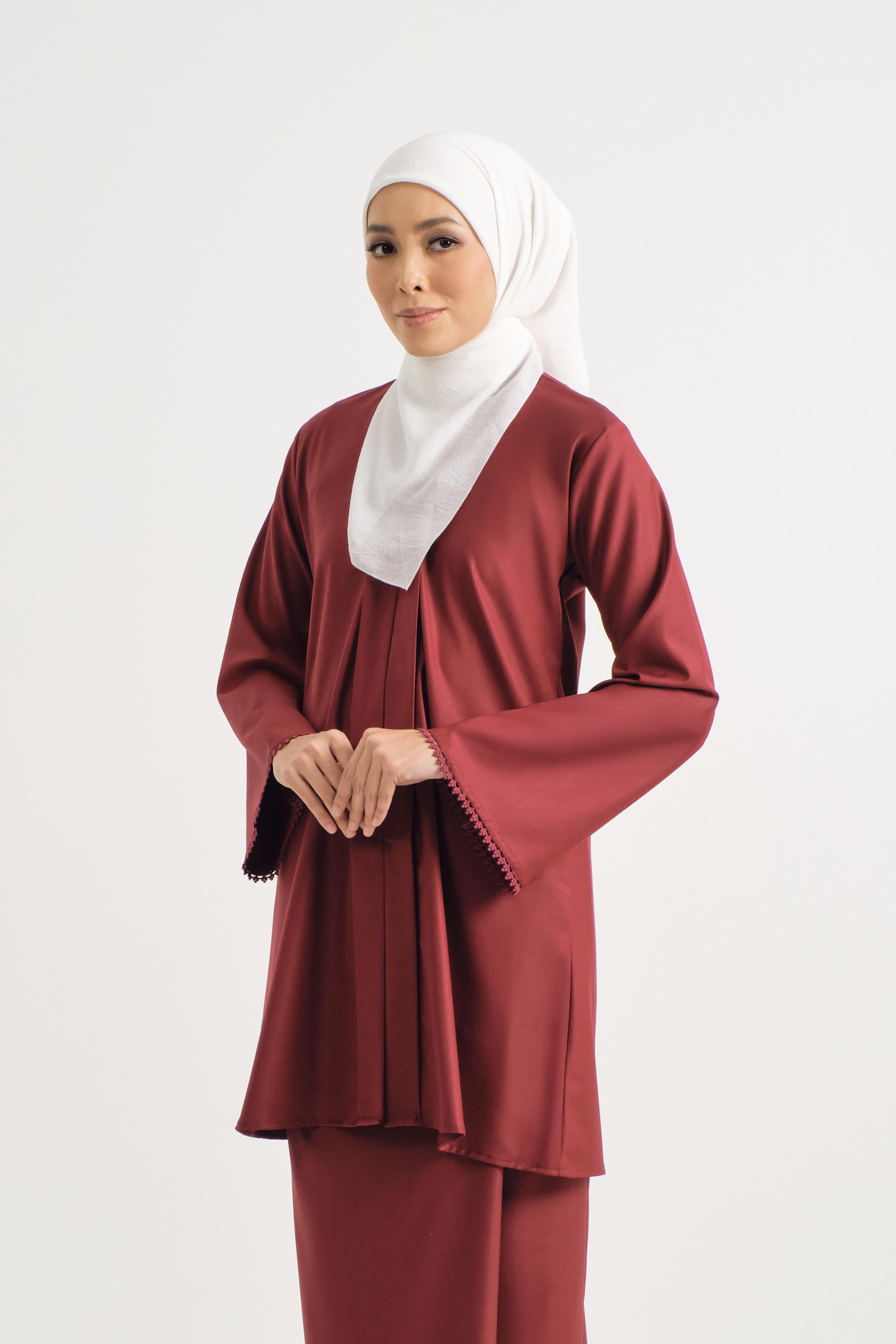 Patawali Baju Kebaya - Mahogany Red