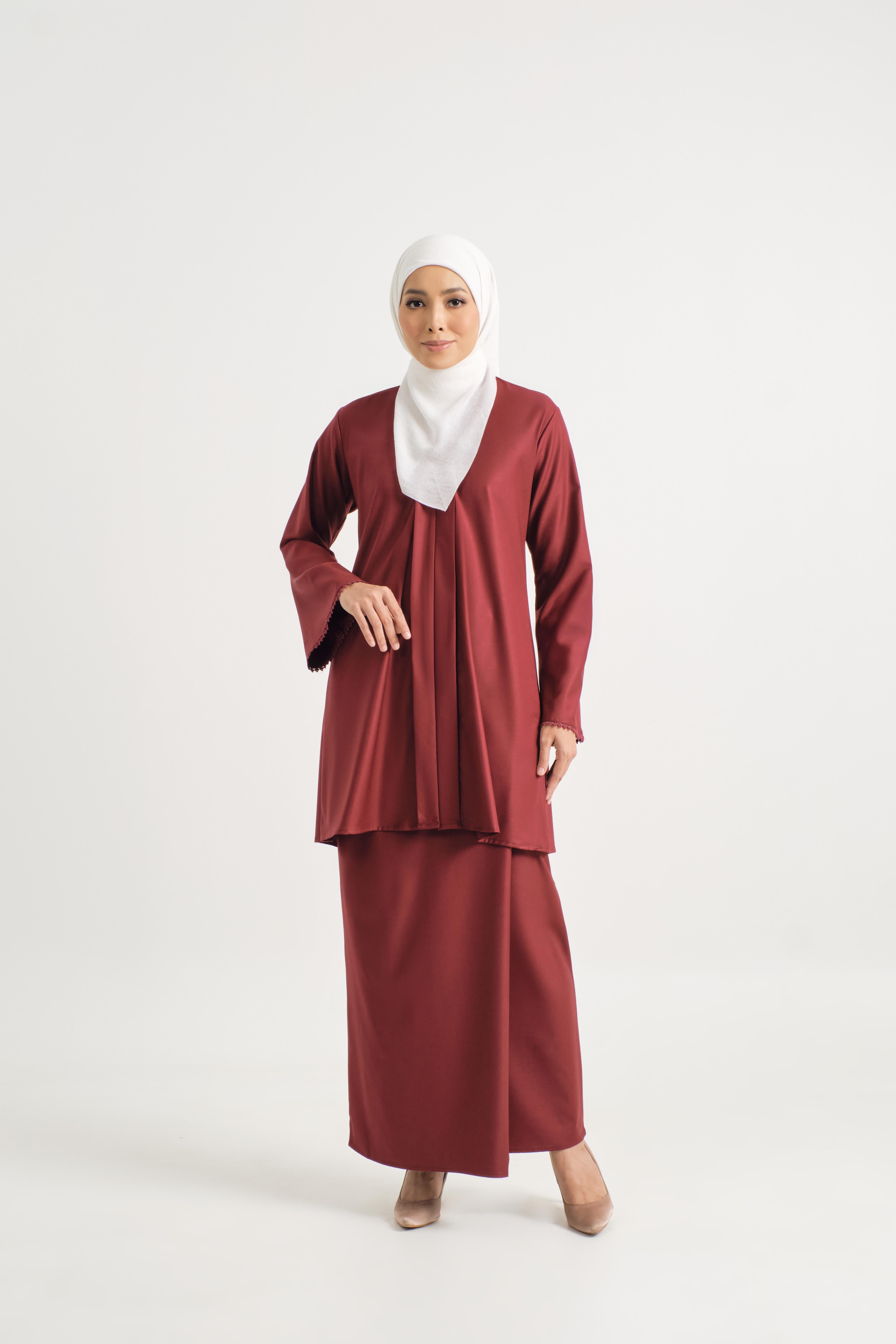 Patawali Baju Kebaya - Mahogany Red