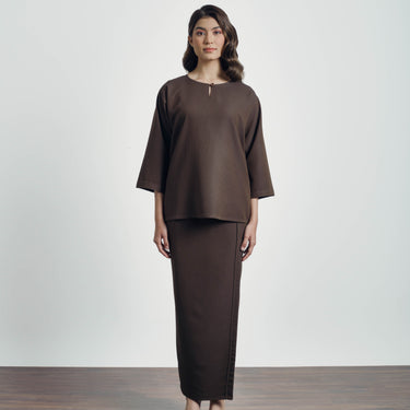 Nadim Baju Kurung - Maple Brown