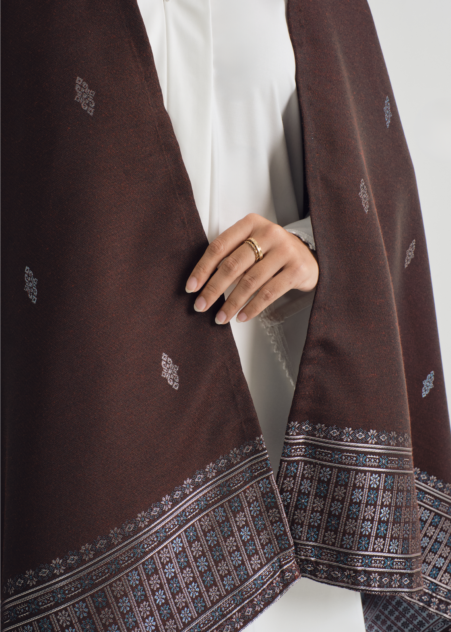 Selendang Tebaran Bujur Kesuma - Maroon Blue