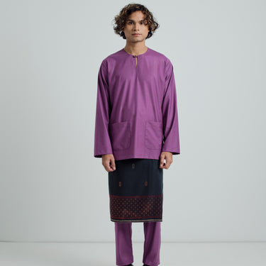 Patawali Modern Fit Baju Melayu Teluk Belanga - Medium Orchid