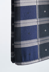 Samping Lajur Cengkih - Perak Biru