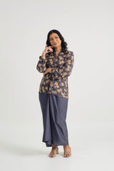 Women Series Soraya Kebaya Lepas - Metallic Blue