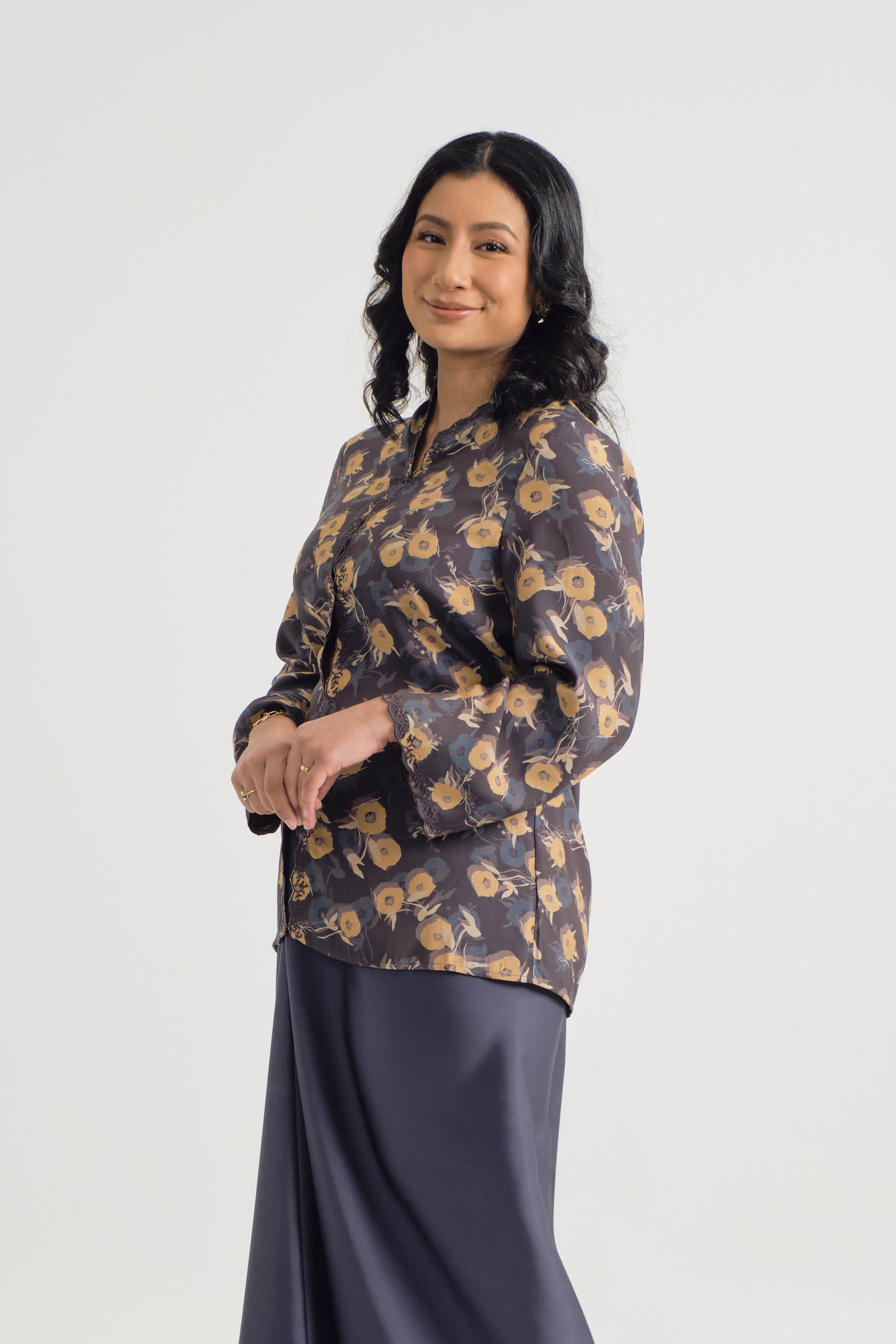 Women Series Soraya Kebaya Lepas - Metallic Blue