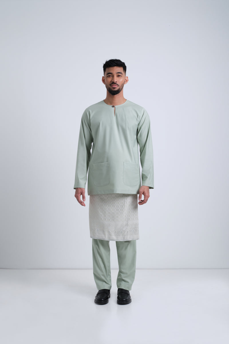 Patawali Modern Fit Baju Melayu Teluk Belanga - Mint Green – KHATAM