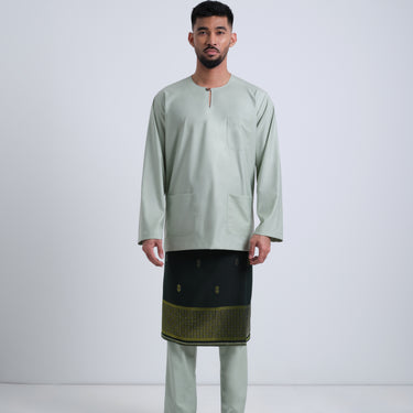 Patawali Classic Fit Baju Melayu Teluk Belanga - Mint Green