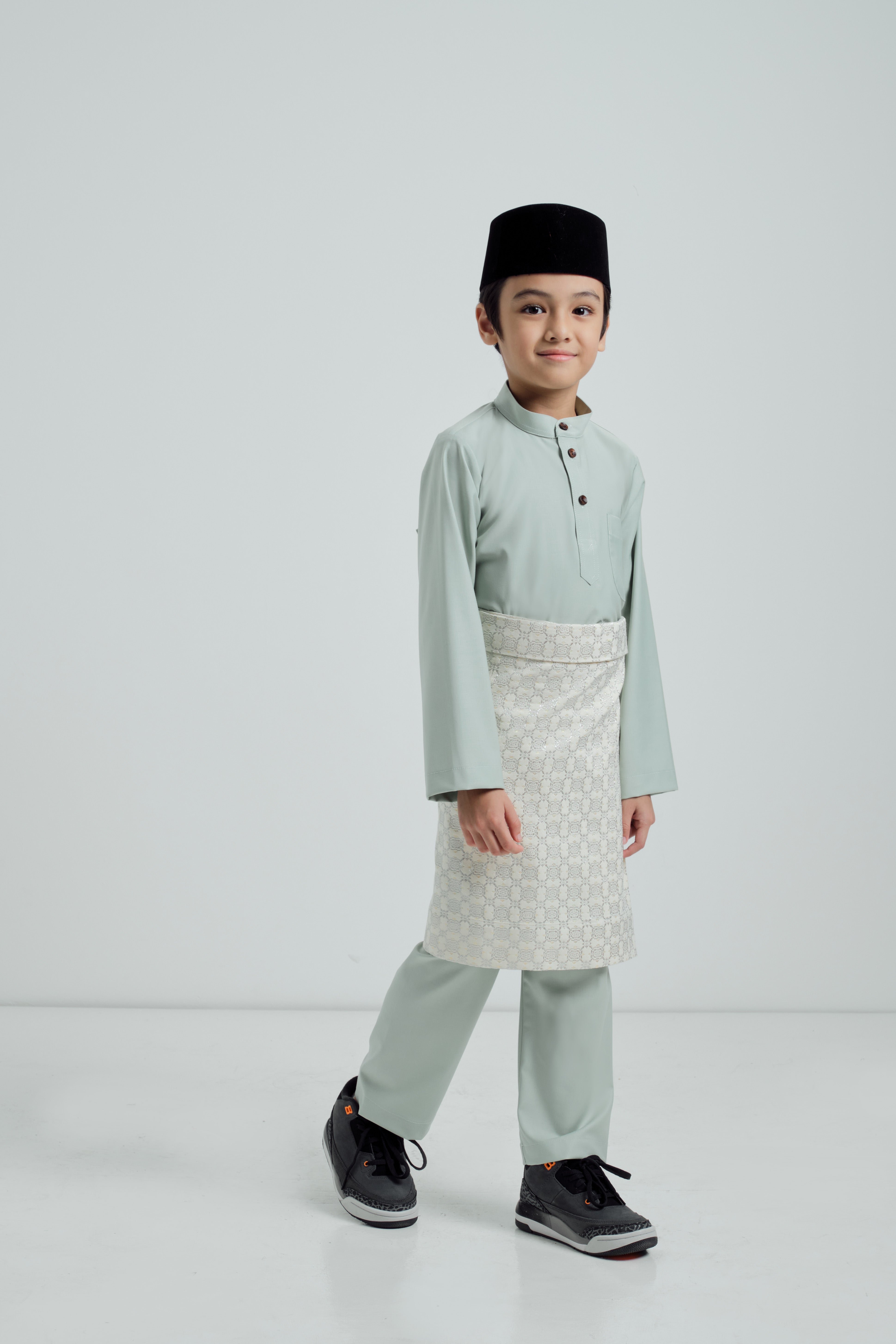 Patawali Boys Baju Melayu Cekak Musang - Mint Green