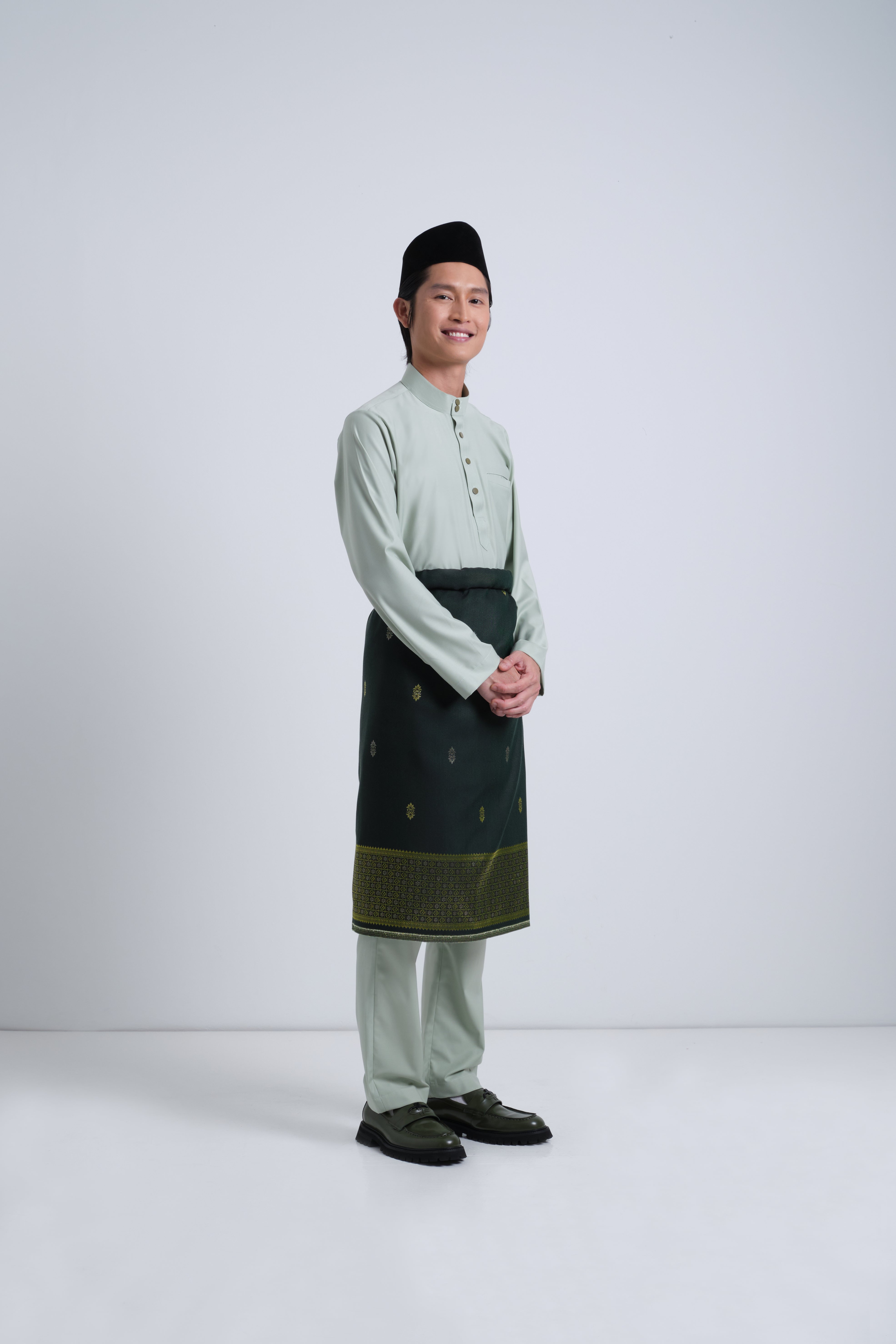 Patawali Baju Melayu Cekak Musang - Mint Green