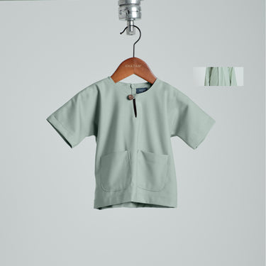 Patawali Baby Boys Baju Melayu Teluk Belanga - Mint Green