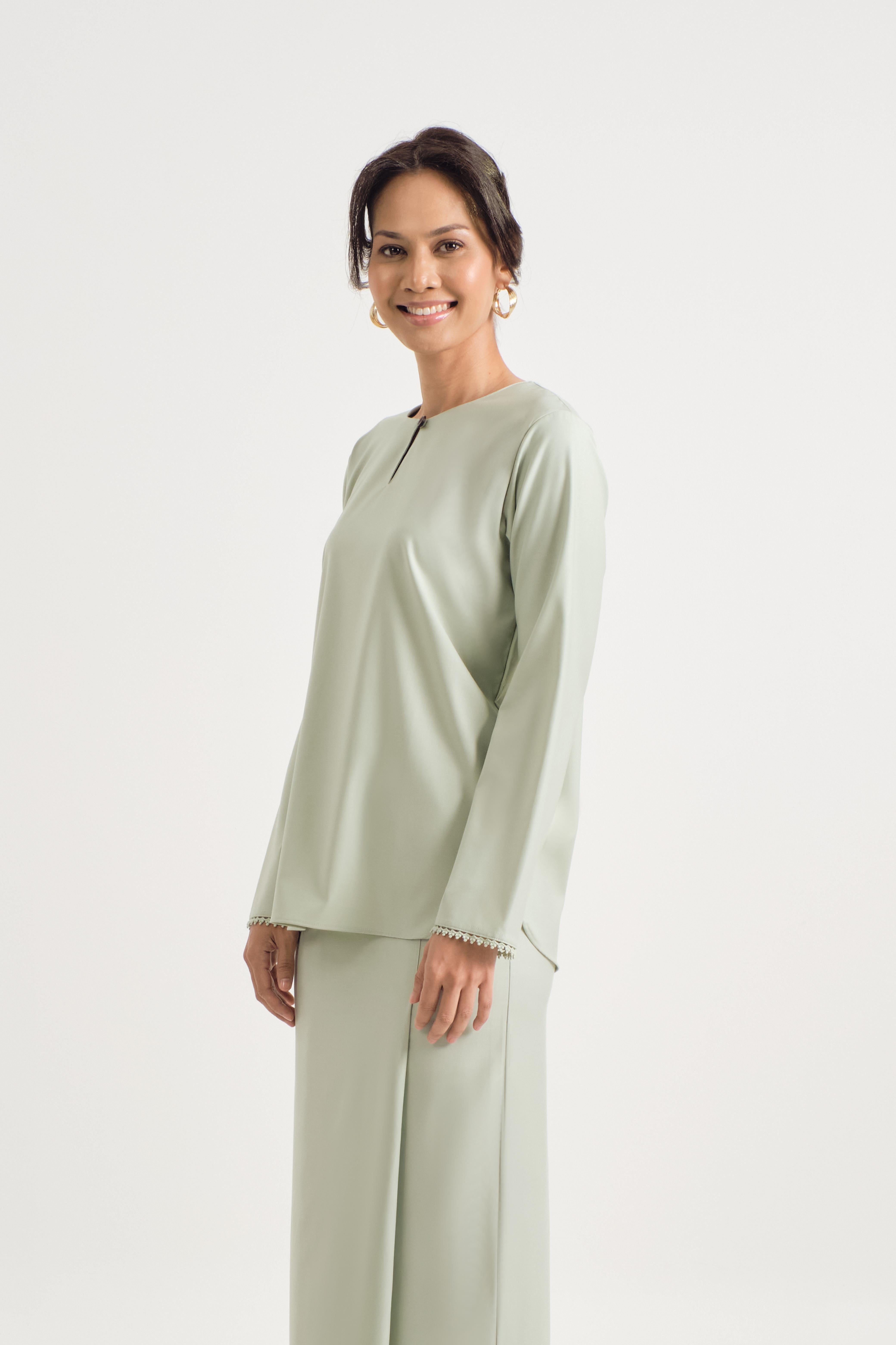 Patawali Baju Kurung - Mint Green