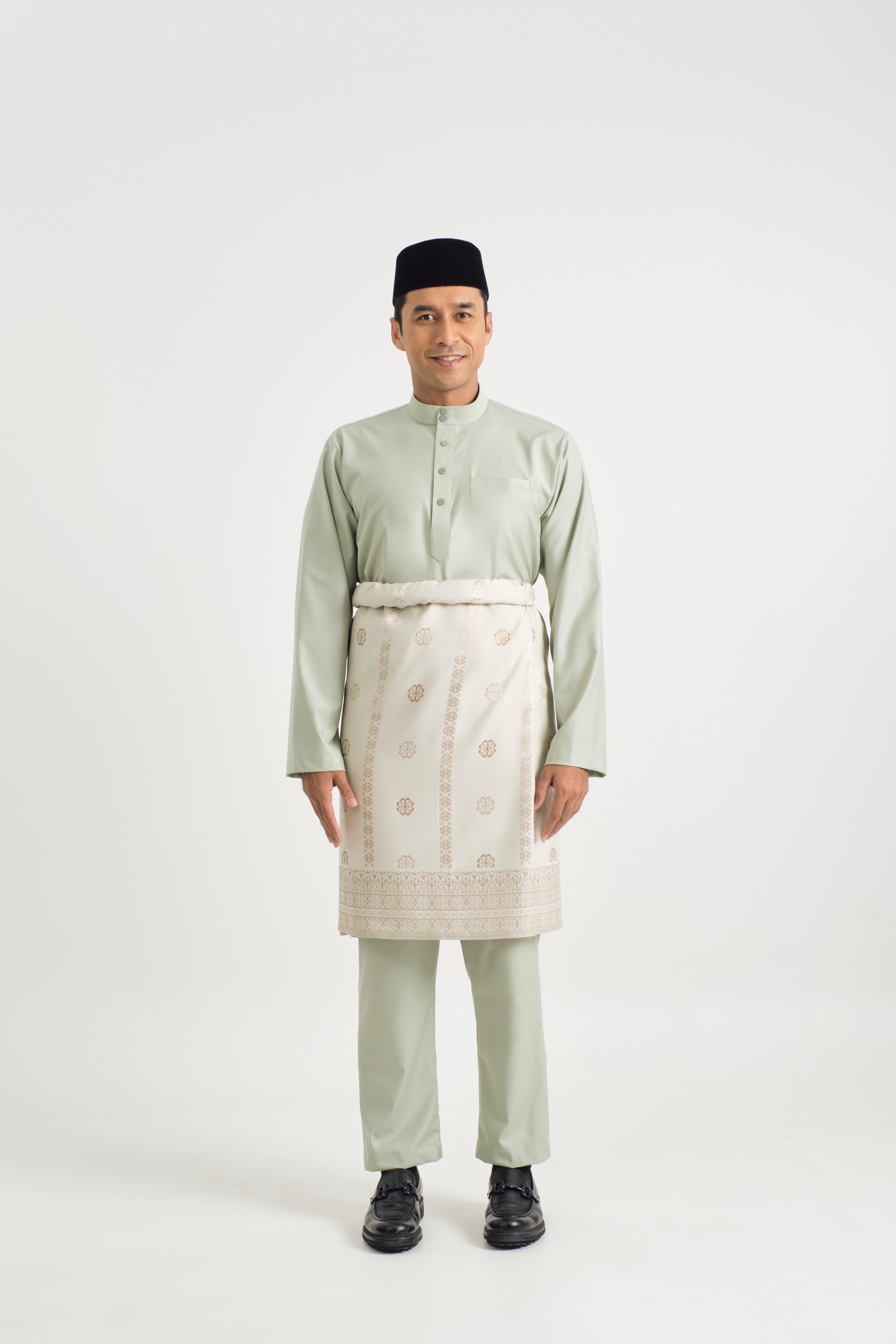 Patawali Baju Melayu Cekak Musang - Mint Green