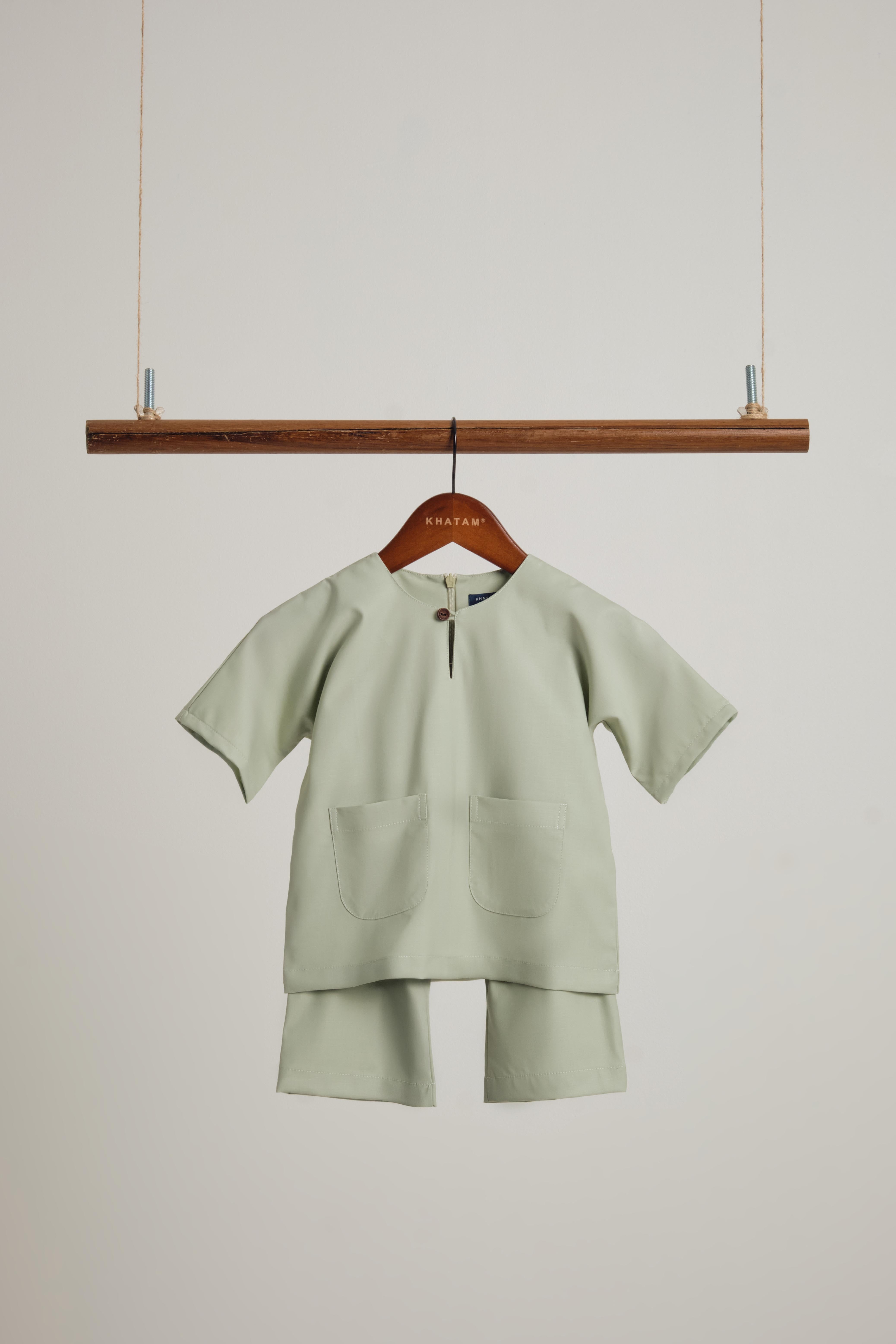 Patawali Baby Boys Baju Melayu Teluk Belanga - Mint Green