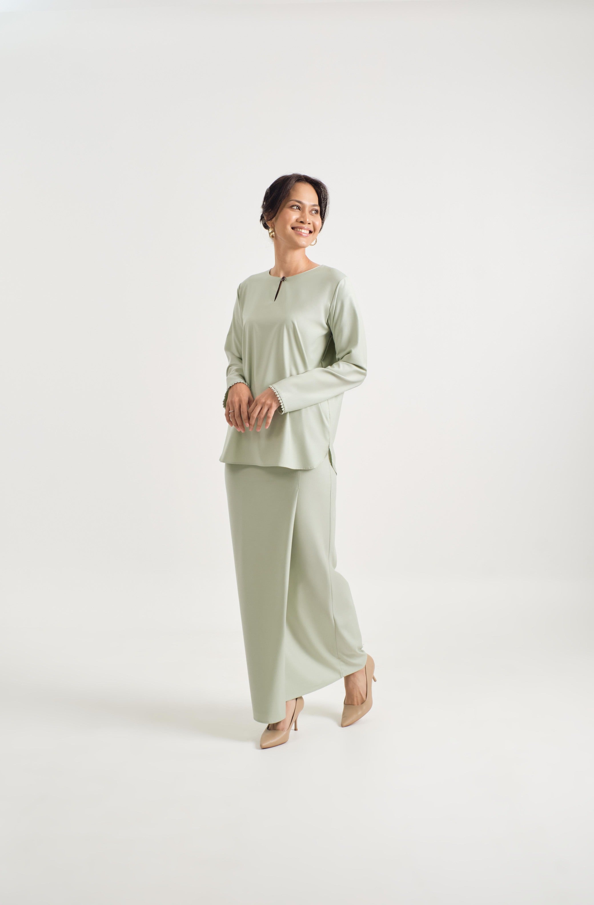 Patawali Baju Kurung - Mint Green