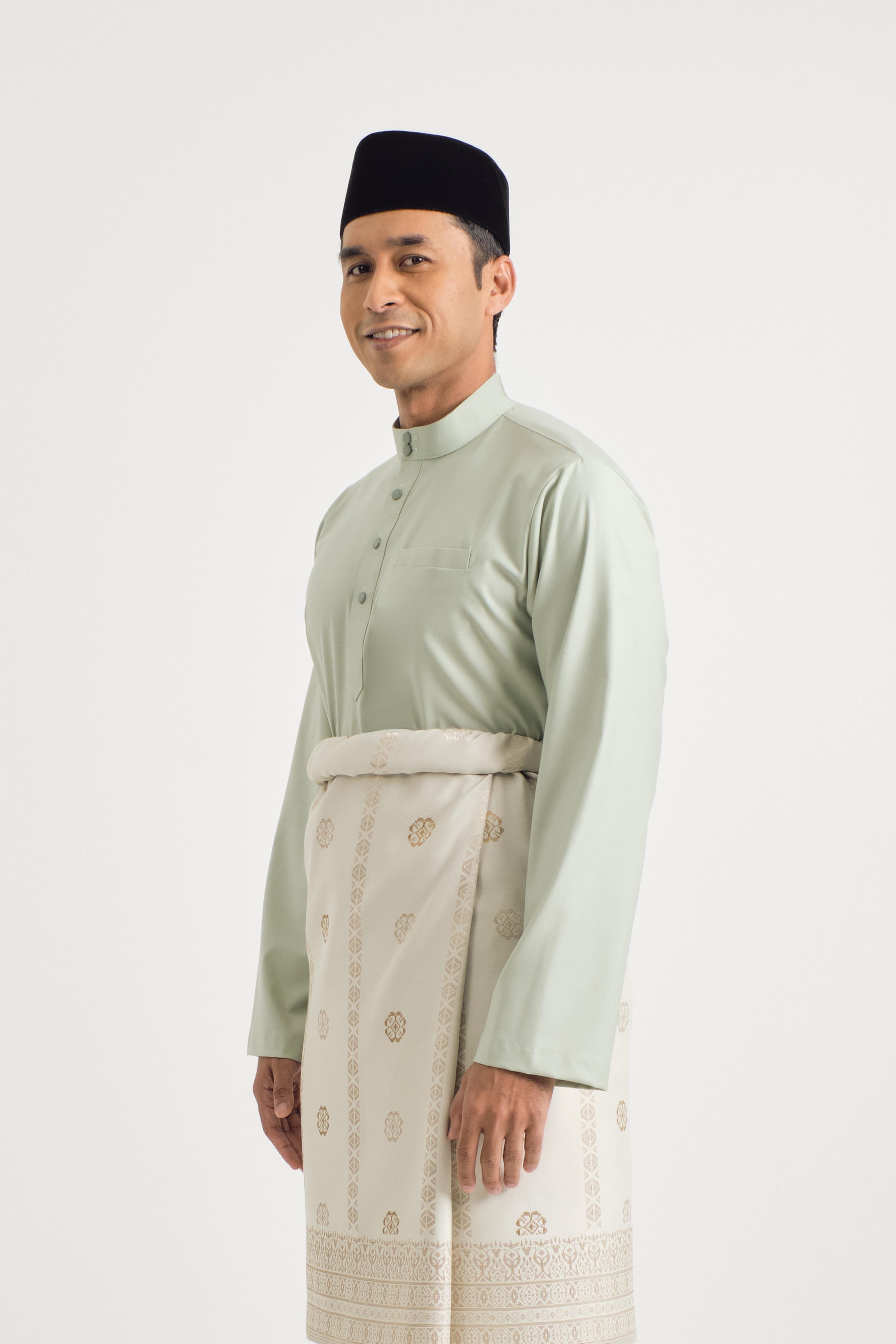 Patawali Baju Melayu Cekak Musang - Mint Green