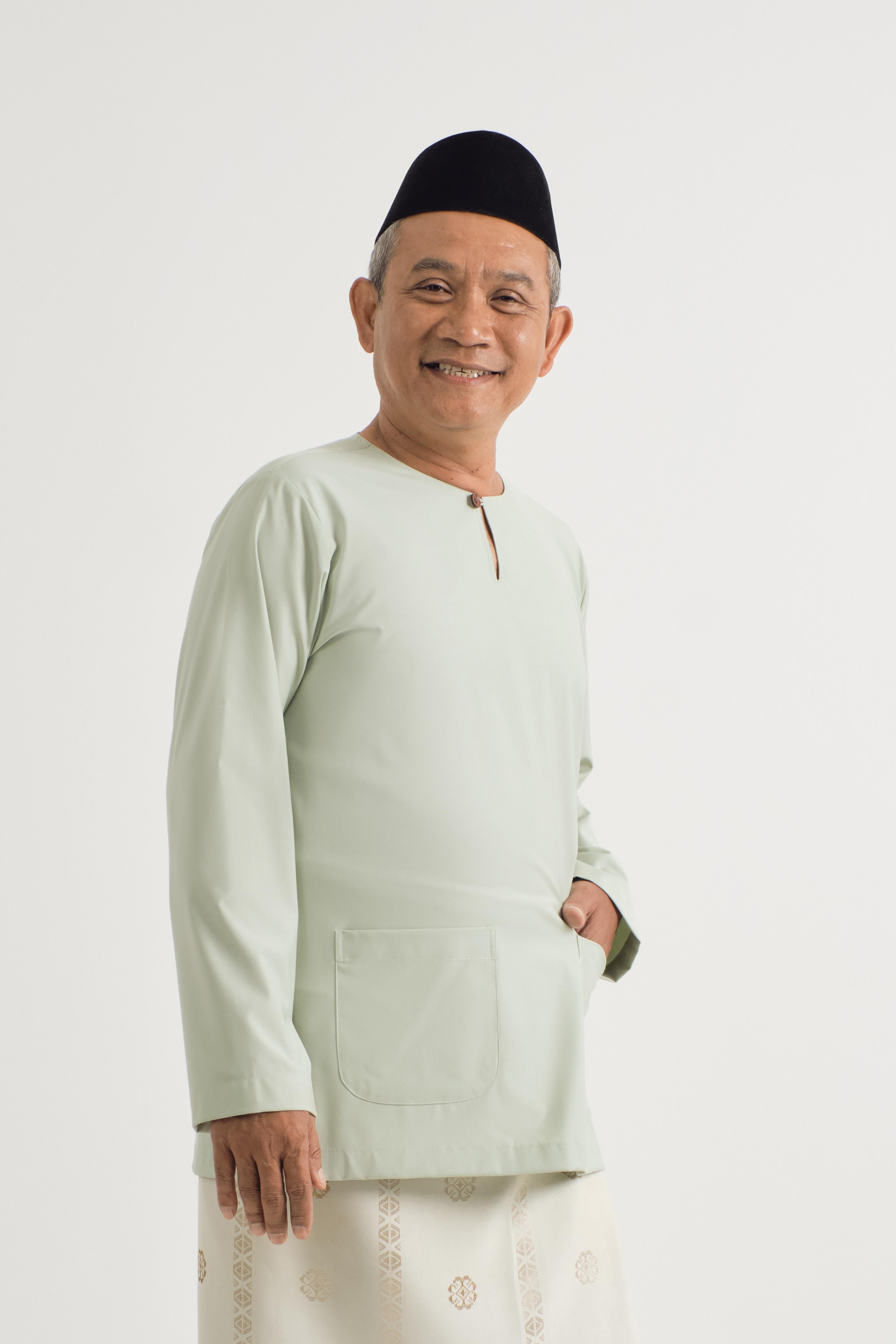 Patawali Modern Fit Baju Melayu Teluk Belanga - Mint Green