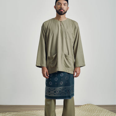 OG' Series Baju Melayu Teluk Belanga - Hijau Lumut