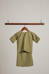 Patawali Baby Girls Baju Kurung - Moss Green