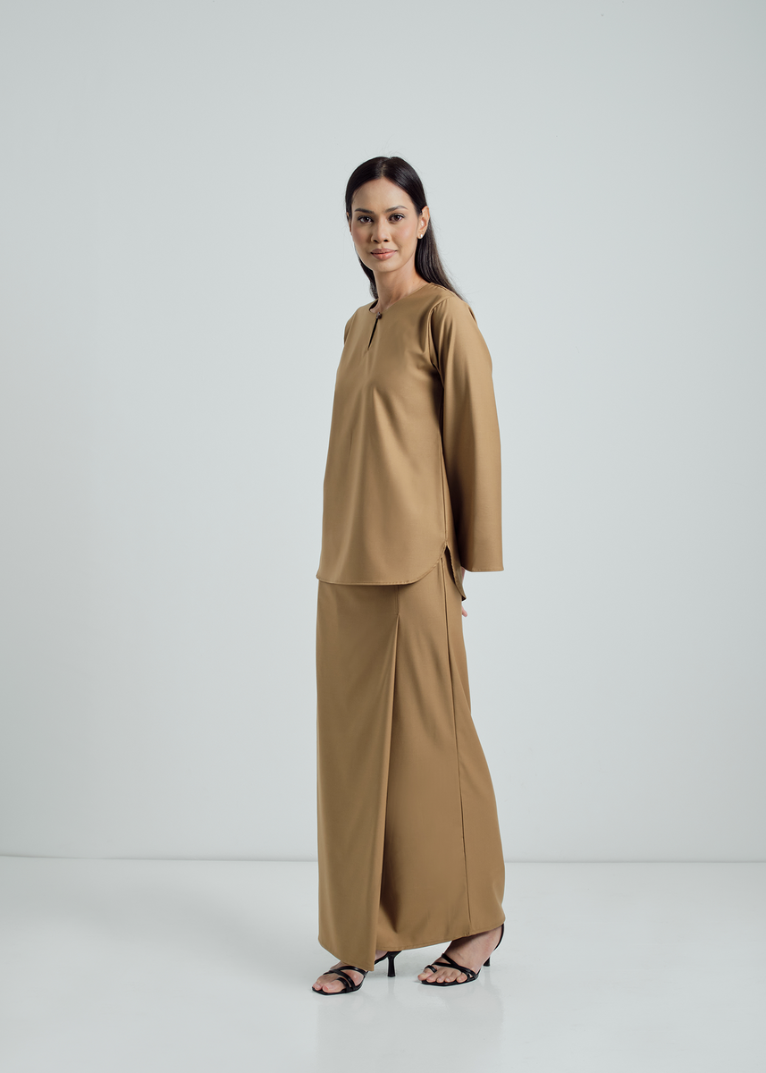 Patawali Baju Kurung - Mustard Brown – KHATAM