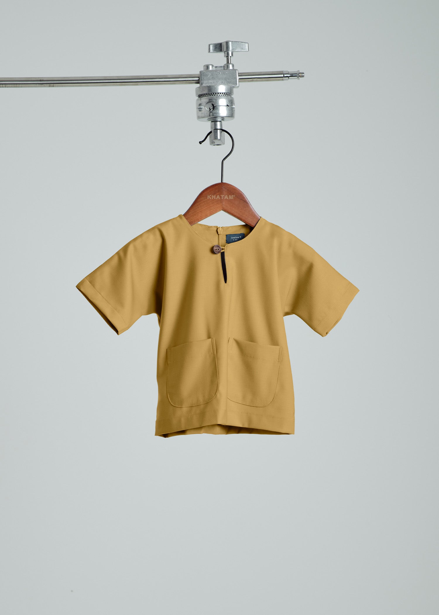 Patawali Baby Boys Baju Melayu Teluk Belanga - Mustard Brown