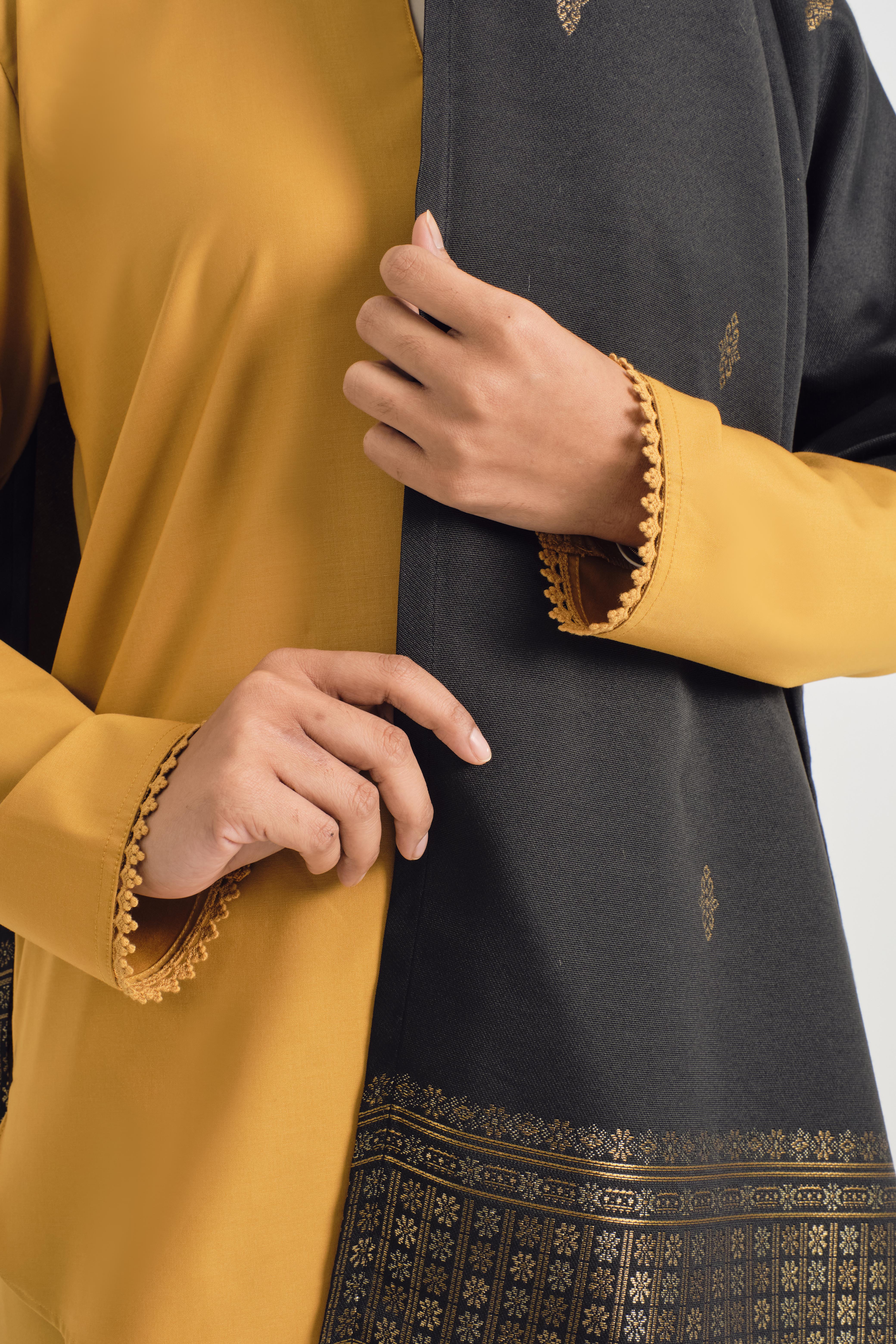 Patawali Baju Kurung - Mustard Yellow