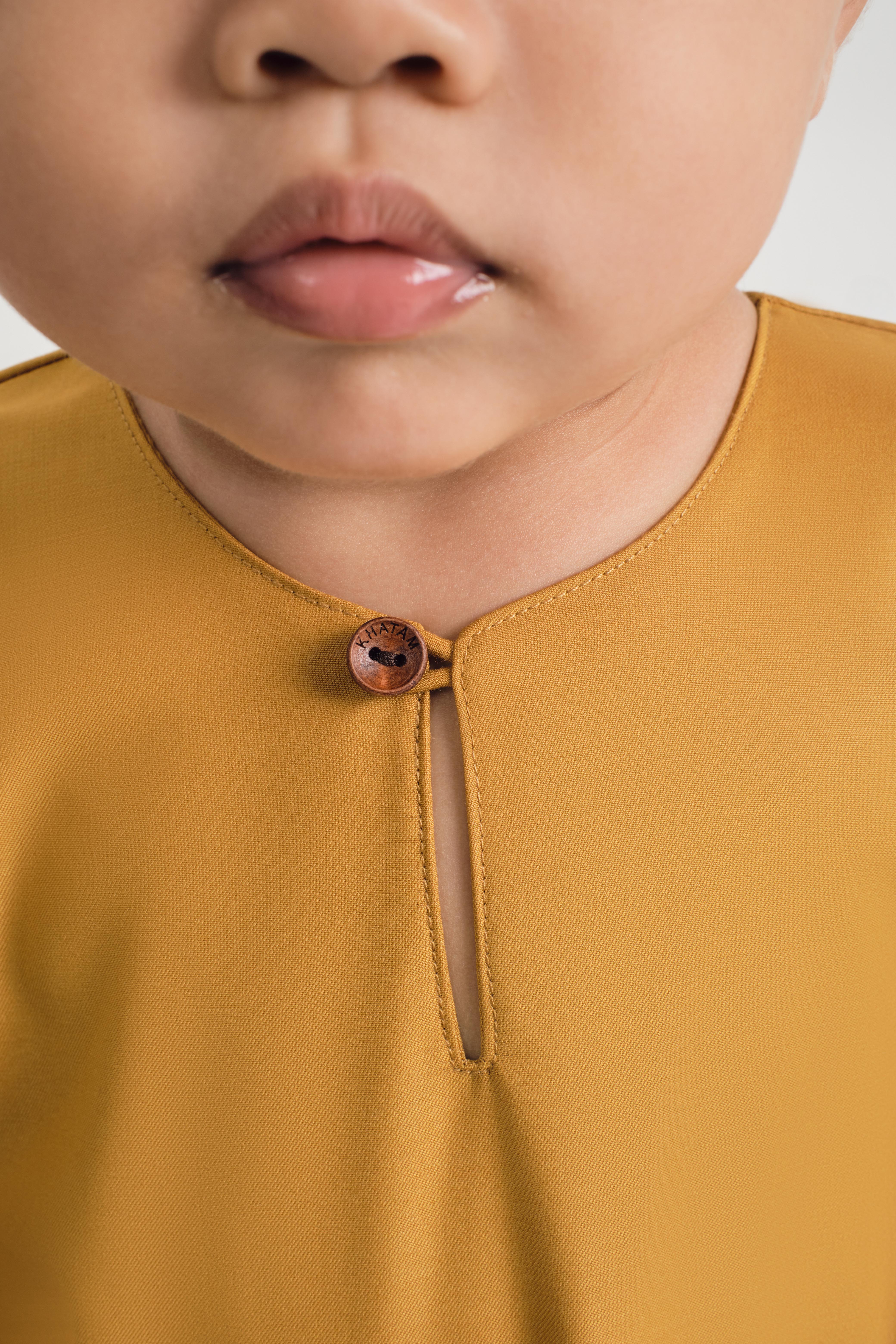 Patawali Baby Boys Baju Melayu Teluk Belanga - Mustard Yellow