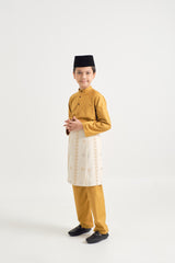 Patawali Boys Baju Melayu Cekak Musang - Mustard Yellow