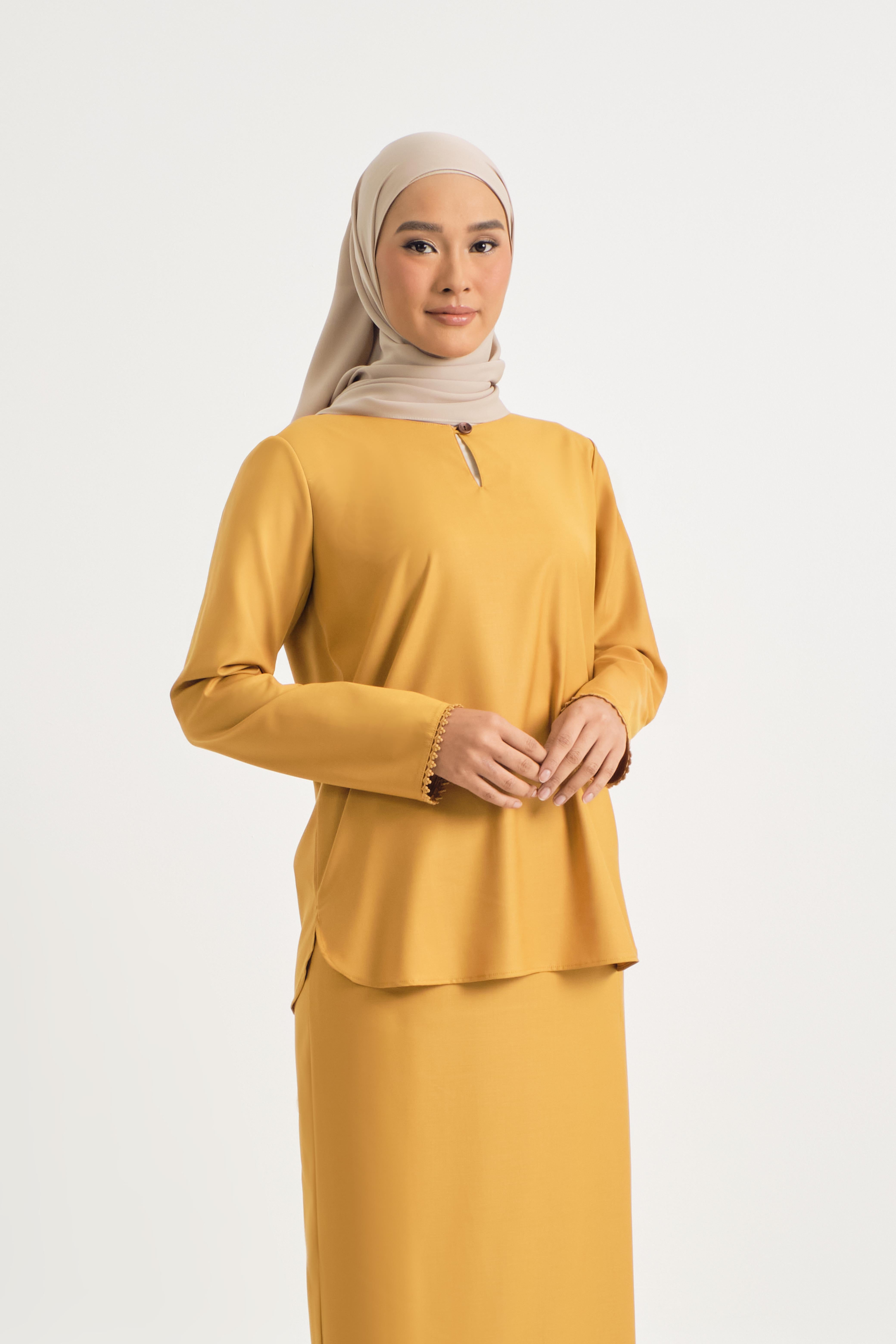 Patawali Baju Kurung - Mustard Yellow