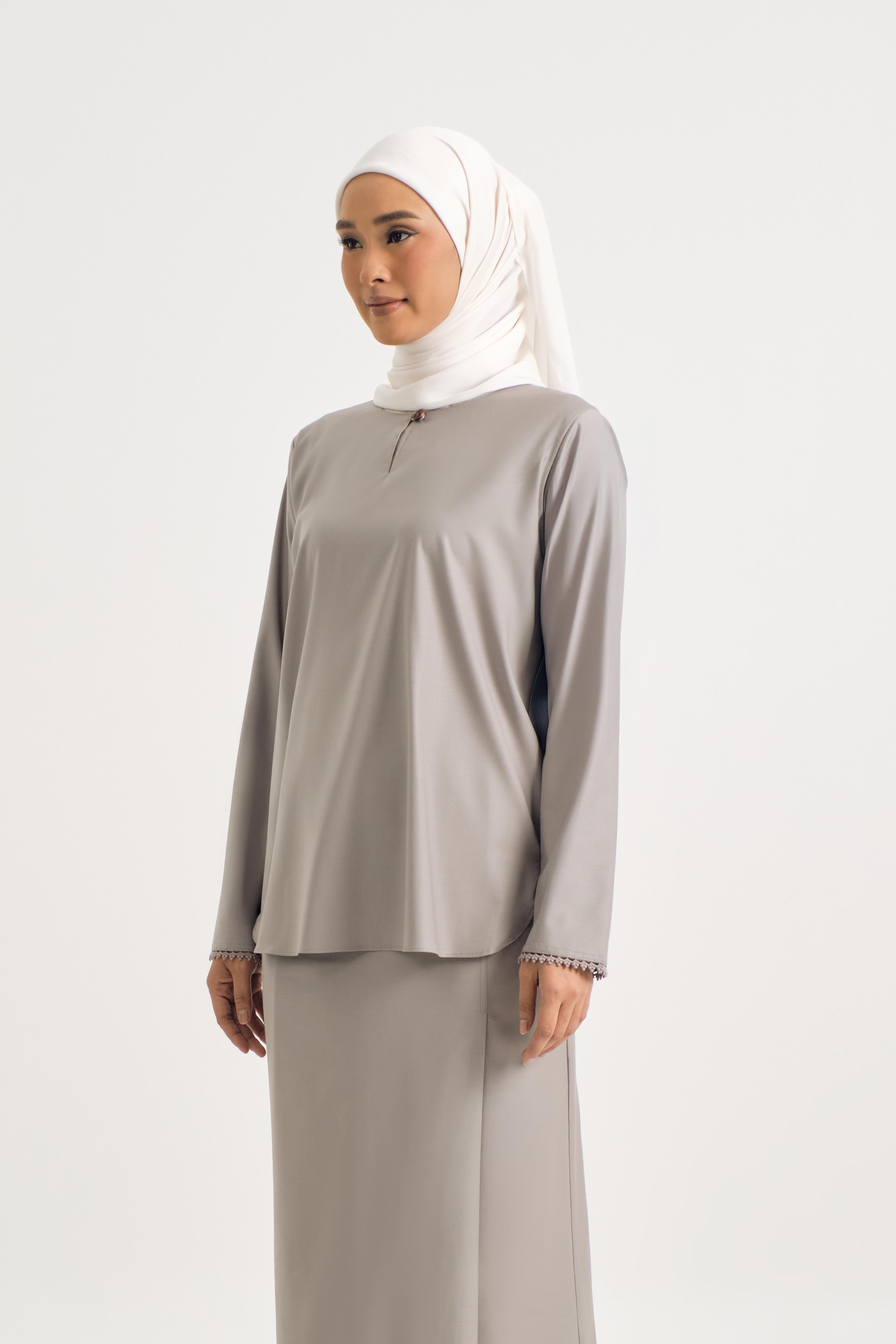 Patawali Baju Kurung - Muted Grey