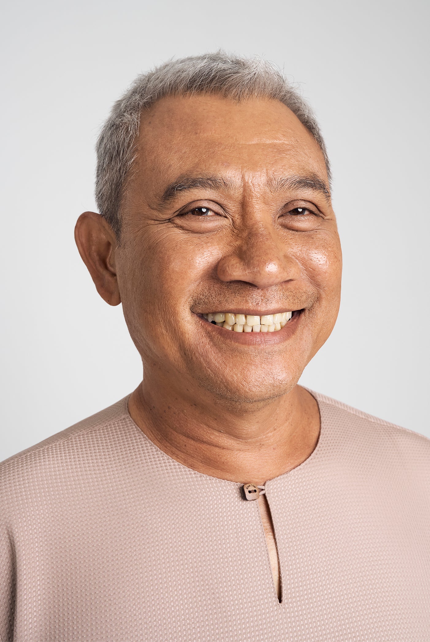 Nadim Modern Fit Top Quarter Sleeves - Pale Brown