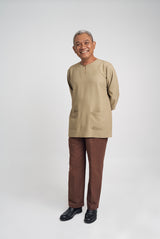 Nadim Modern Fit Top Quarter Sleeves - Light Olive