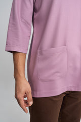 Nadim Modern Fit Top Quarter Sleeves - Dusty Purple