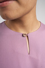 Nadim Modern Fit Top Quarter Sleeves - Dusty Purple