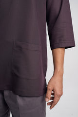 Nadim Modern Fit Top Quarter Sleeves - Dark Brown