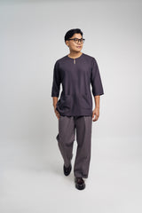 Nadim Modern Fit Top Quarter Sleeves - Black