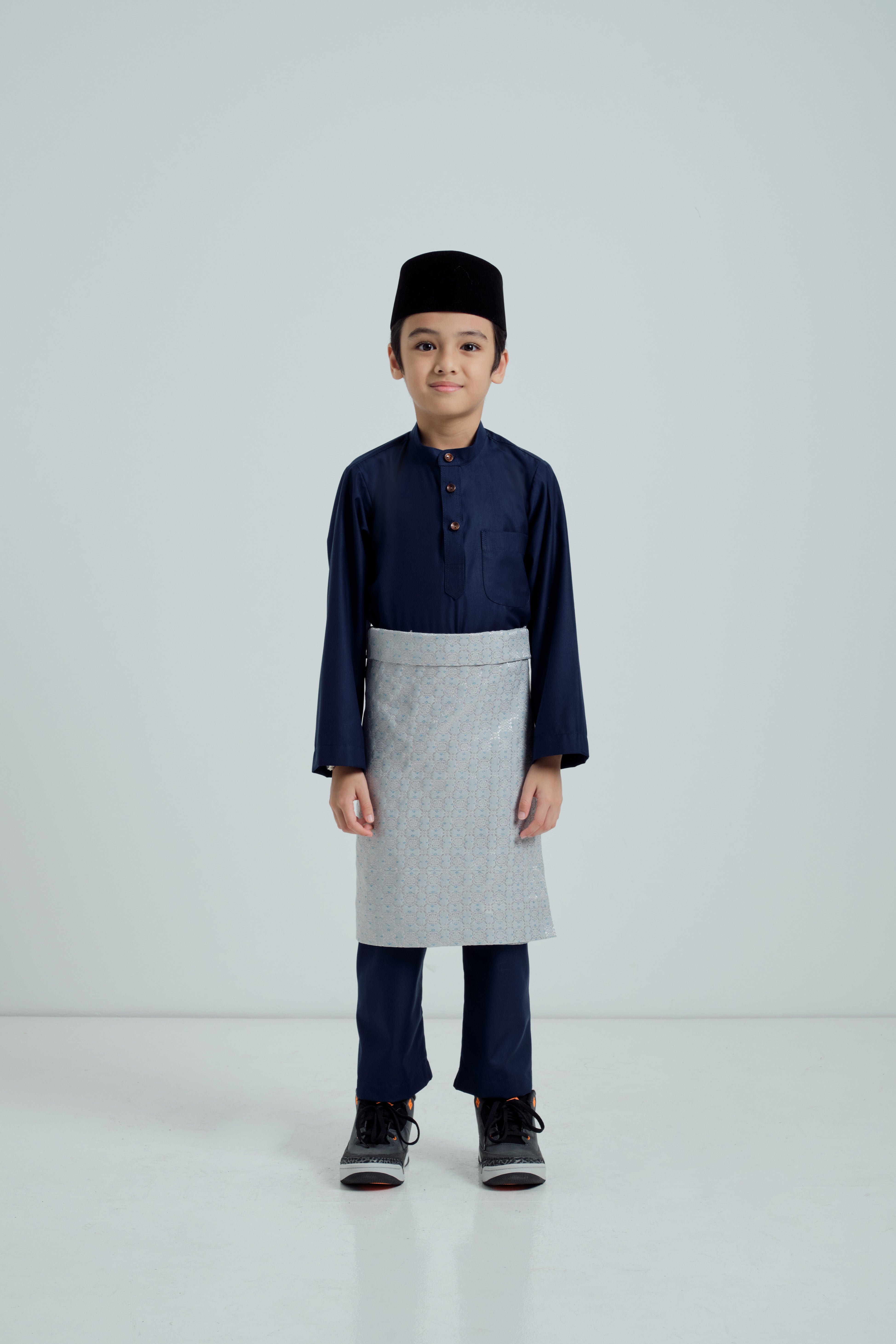 Patawali Boys Baju Melayu Cekak Musang - Navy Blue