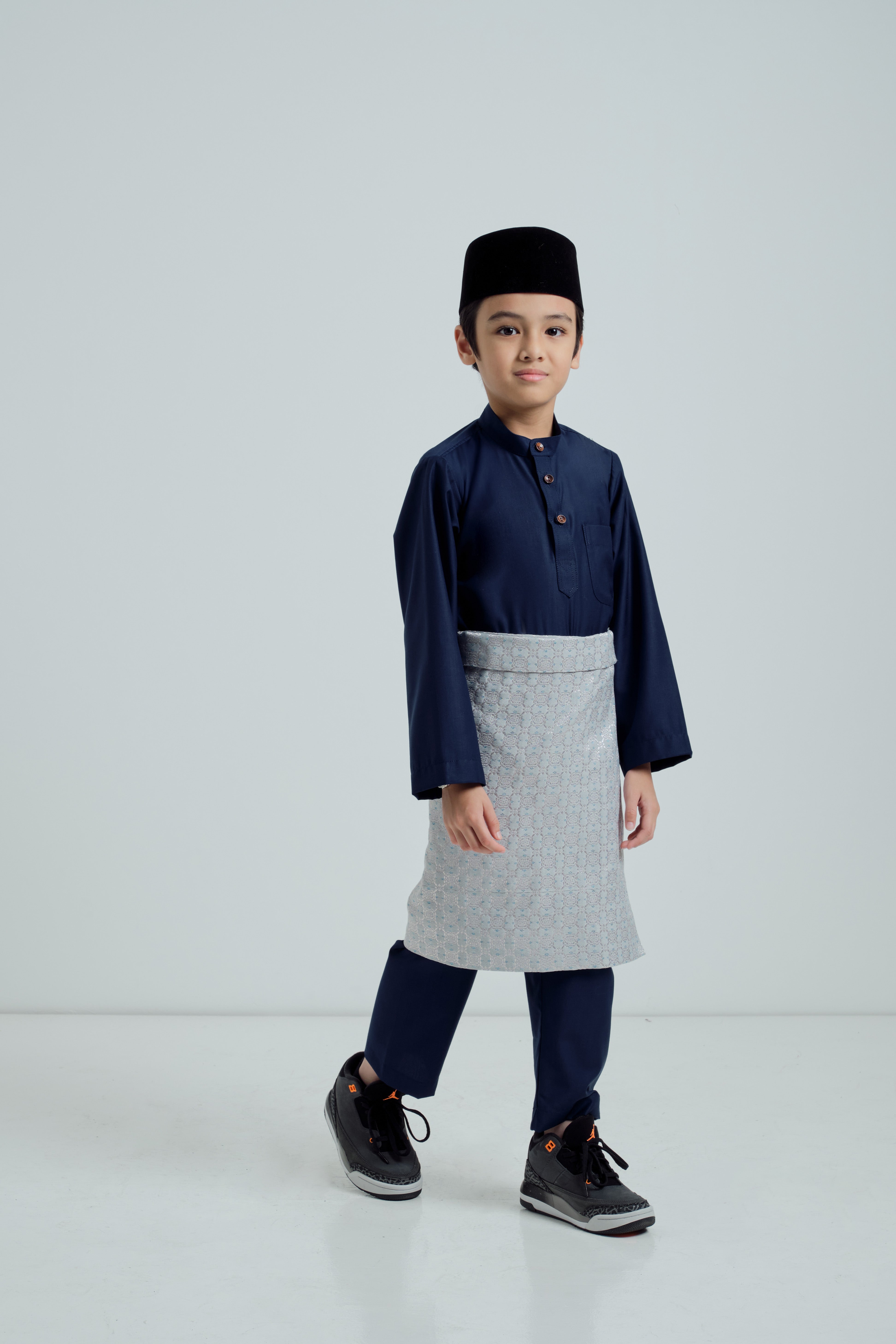 Patawali Boys Baju Melayu Cekak Musang - Navy Blue