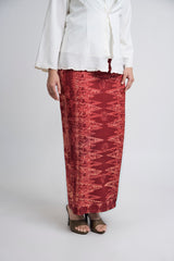 Artisan Clay Batik (Skirt) - Mandarin Red