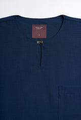 OG' Series Baju Melayu Teluk Belanga Klasik Seluar Ikat - Biru Gelap