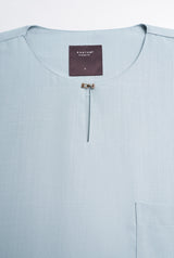 OG' Series Baju Melayu Teluk Belanga Klasik Seluar Moden - Biru Muda