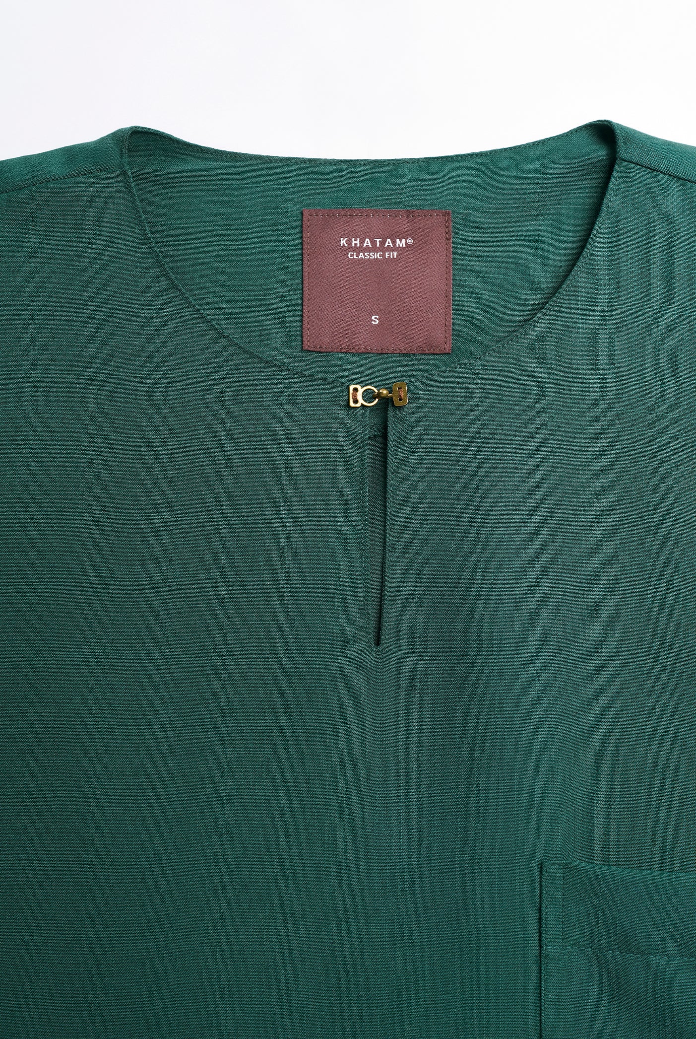 OG' Series Baju Melayu Teluk Belanga Klasik Seluar Moden - Hijau Zamrud