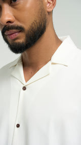 Tasor Loose Fit Short Sleeve Shirt - Off White