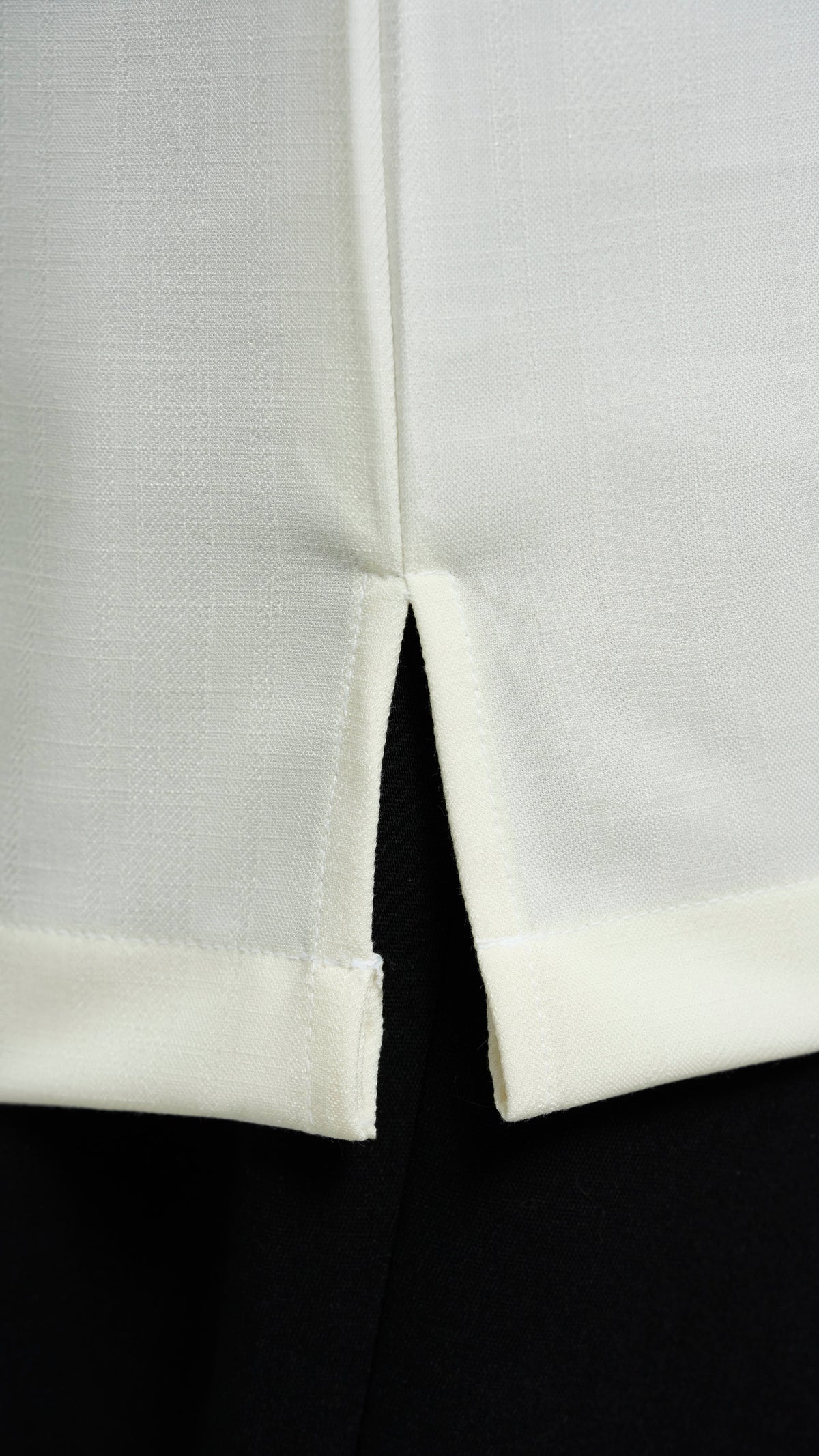 Tasor Modern Fit Collared Quarter Sleeve Top - Off White