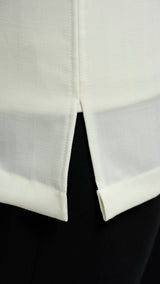 Tasor Modern Fit Collared Top - Off White